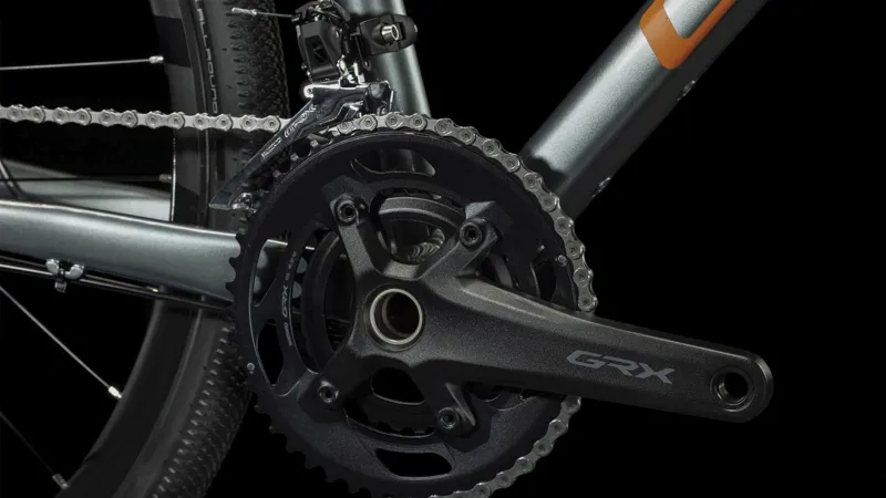 Cube Nuroad Rookie Kids Gravel Bike in Grey and Orange-5